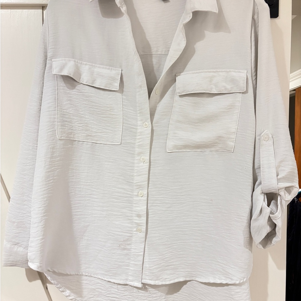 Black Label Ivory Button-Up Blouse